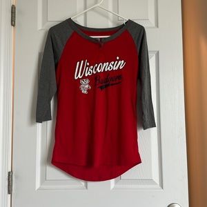 Wisconsin Badgers 3/4 sleeve shirt
